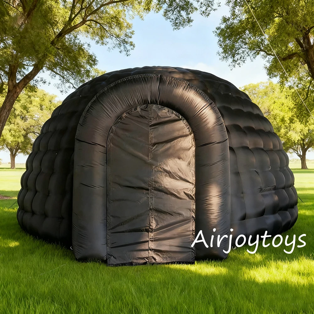 20ft العملاق أسود/أزرق نفخ قبة خيمة نفخ القباني خيمة الهواء خيمة للخارجية نادي حفل زفاف الحدث التخييم #1