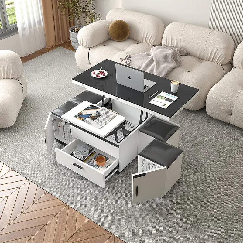 Lifting coffee table dining table dual-purpose coffee table living room household simple creative folding small apartment multi-
