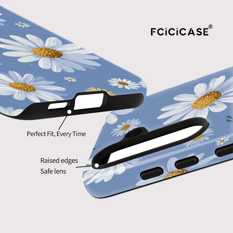 Fcicicase ديزي زهرة قضية الهاتف لسامسونج غالاكسي A26 A16 A36 A56 A 56 5G لينة للصدمات ماتي سيليكون الاكريليك غطاء الكمبيوتر