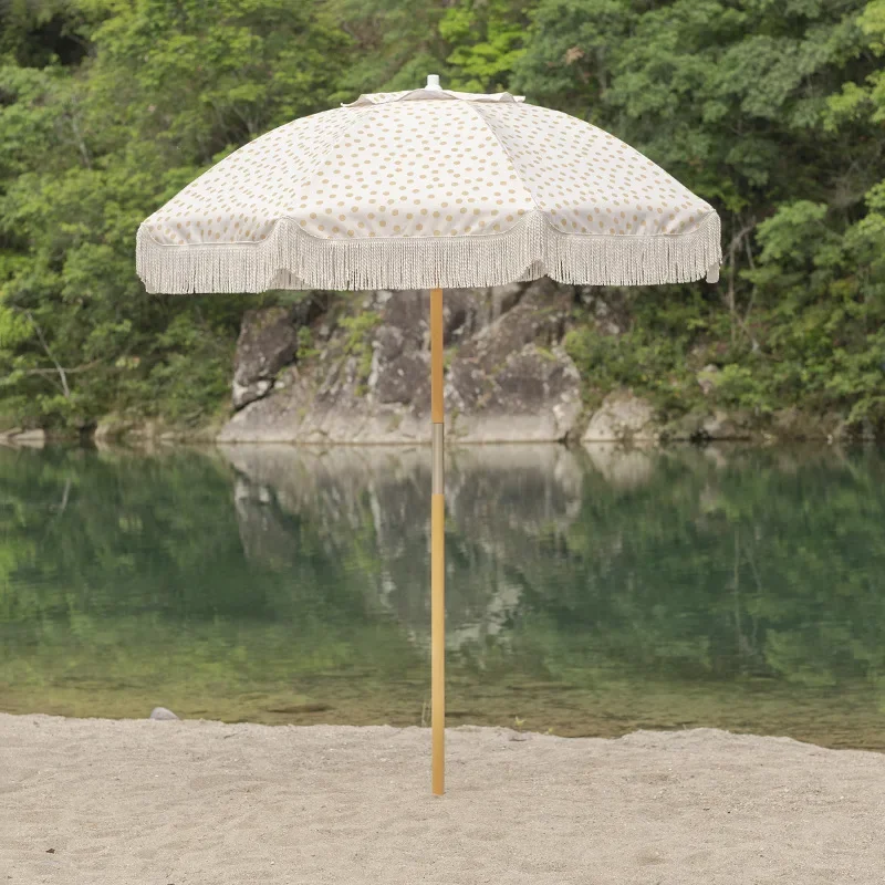 Outdoor umbrella seaside beach umbrella  leisure sun protection  portable sun umbrella garden courtyard vacation umbrella