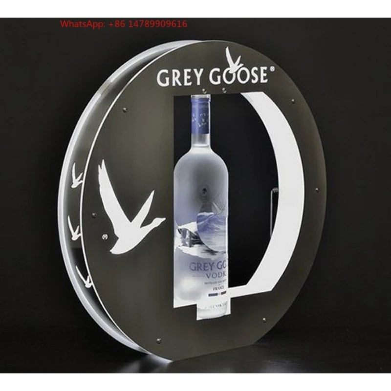 Premium Custom LED Liquor Display StandARTWORLD Customized Led Wine Bottle Display Stand, Luminous Acrylic Wine Drink Display St