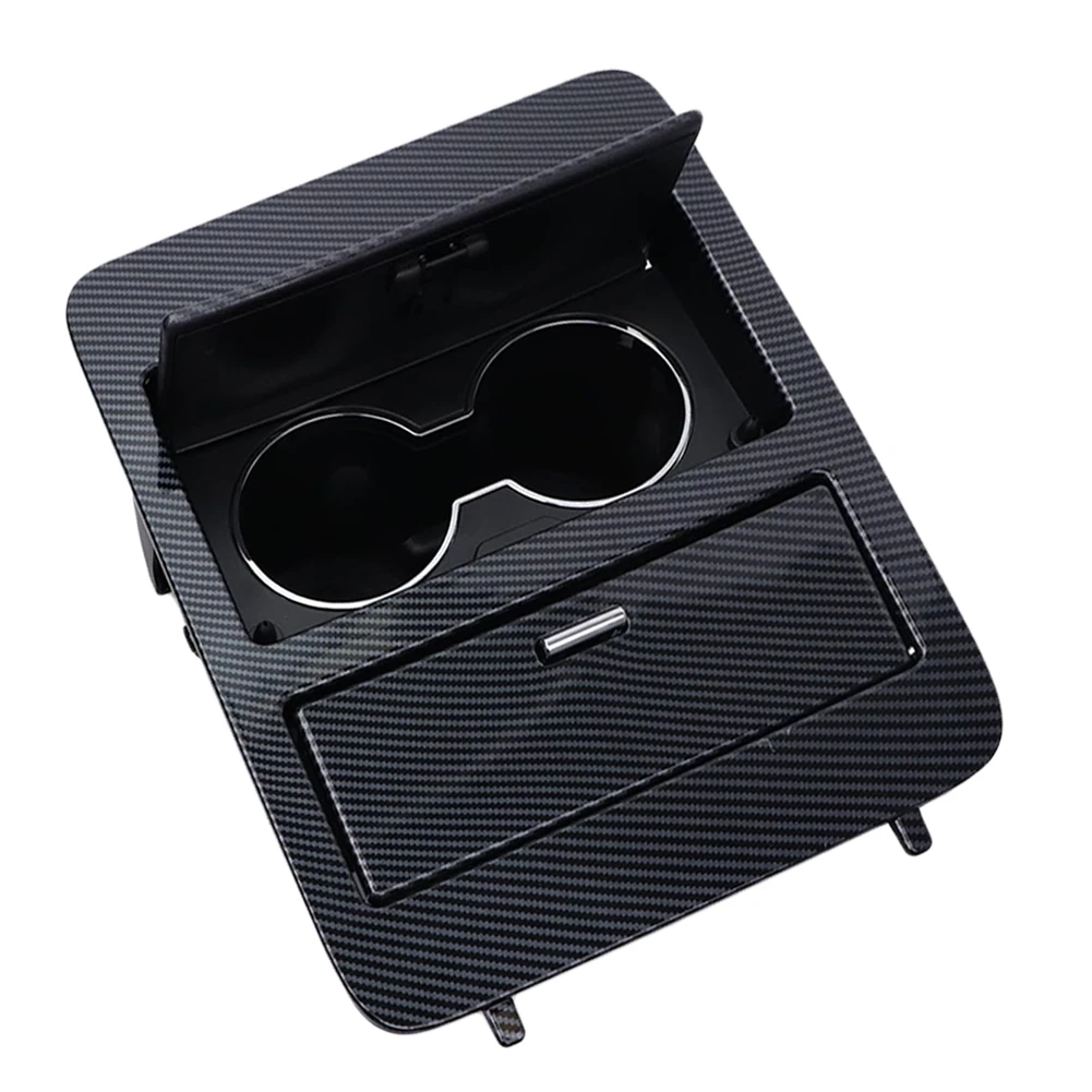 Carbon Fiber Styled Console Cup Holder for Chevrolet and For GMC Truck Models 2007 through 2014 Direct Fit Replacement