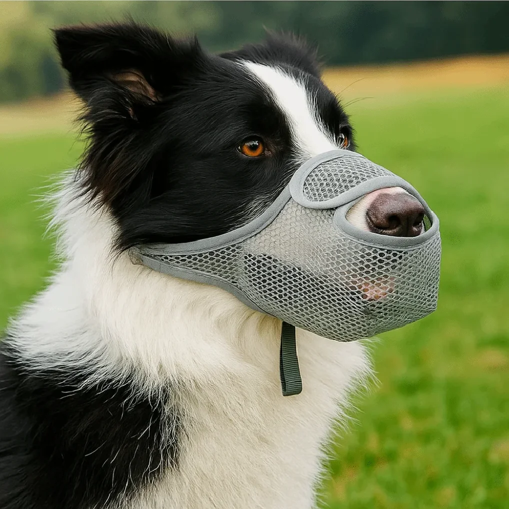 

Breathable Mesh Dog Muzzle Anti-Bite Adjustable Strap Dog Mouth Cover Scavenging Prevention Long Mouth Pet Mouth Mask Small Dogs
