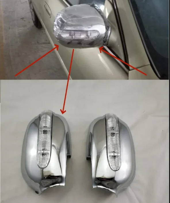 car Accessories For Toyota Corolla 1996 ae100 ae110 ae111 ae112 Chrome plated rear Mirror Door Cover With LED