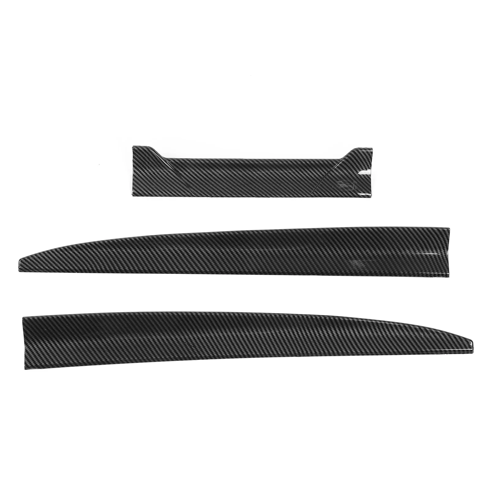 3Pcs Car Rear Spoiler Wing for Universal Car - Glossy Carbon Style Air Friction Reducing Lip Air Flow Adjustment High Efficiency