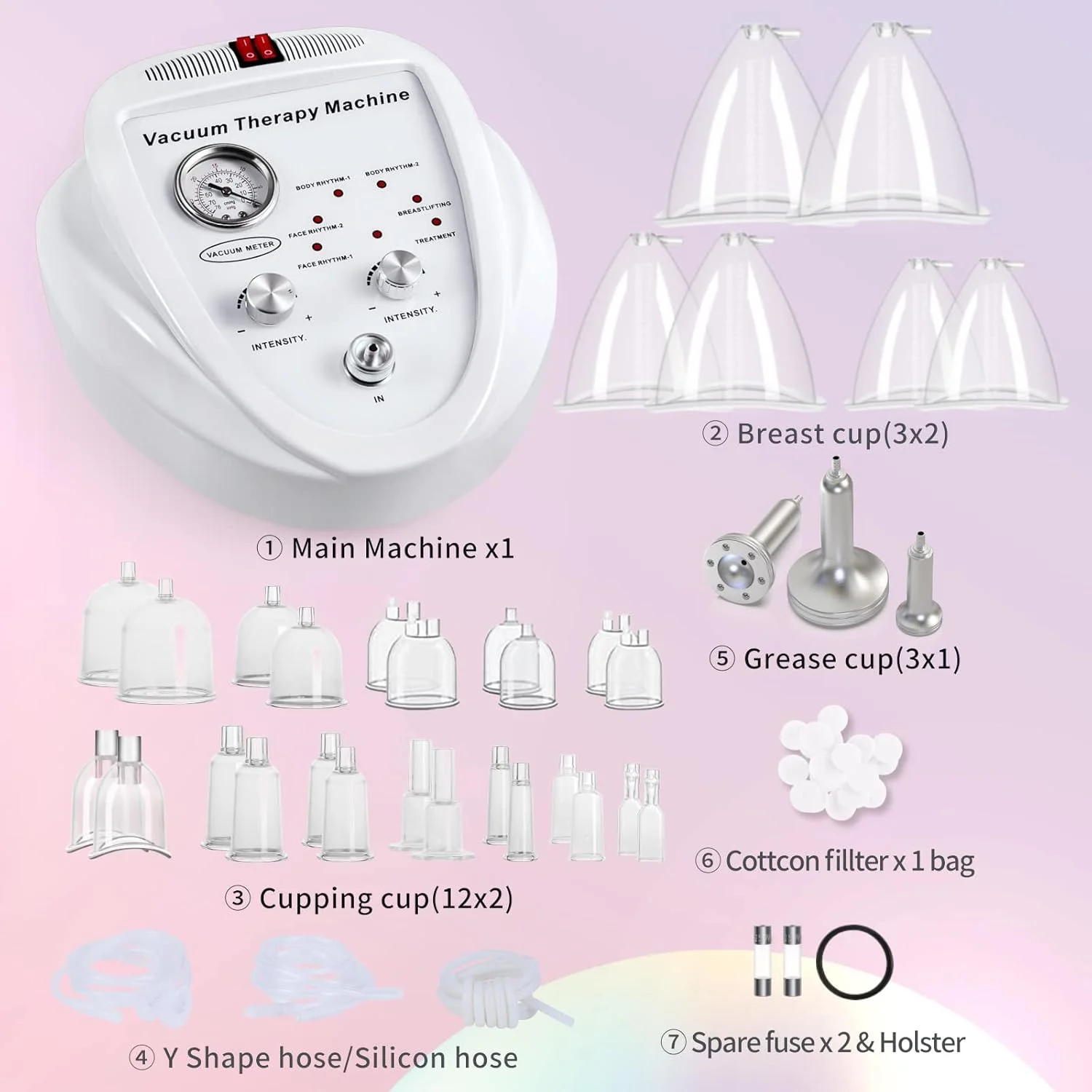 Breast care instrument vacuum electric lift buttocks vacuum cup breast massage instrument breast beauty instrument beauty salon