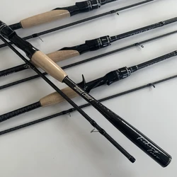 WinsCraft Ultralight High Carbon Lure Fishing Rod, Casting Spinning Rod, 2 Sections, 1.98m, 2.1m, XF Action, M, ML