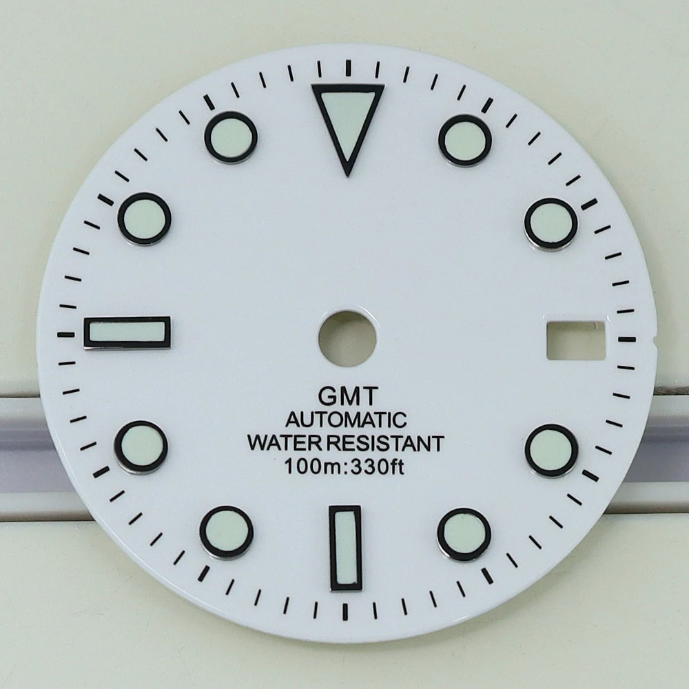 

28.5mm NH35 Dial Fits NH34 NH35 Movement Watch Accessories NH34 Hands Single Calendar Dial Luminous GMT Hands Watches For Men