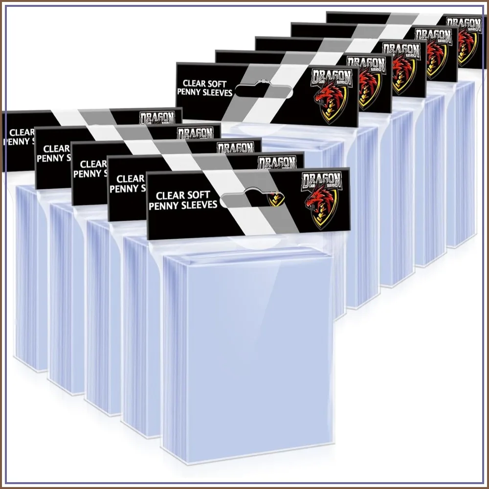 1000 Count Card Sleeves Top Loaders for Trading Cards, Penny Sleeves Protectors for Sports Cards Baseball Football Game Cards