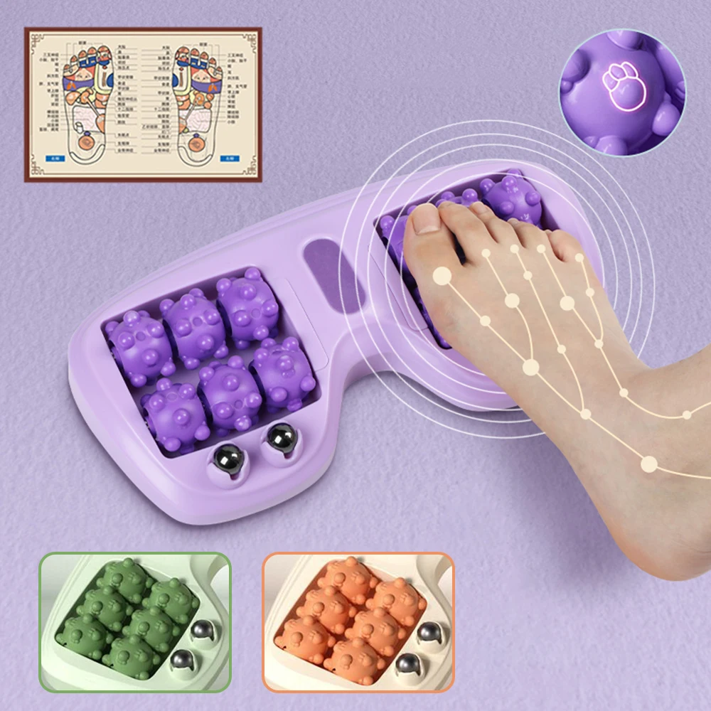 

1PCS Portable Dual Foot Massage Roller Cat Claw Foot Therapy Foot Massage Instrument Relaxation Point Stimulation Magnetic Rolle