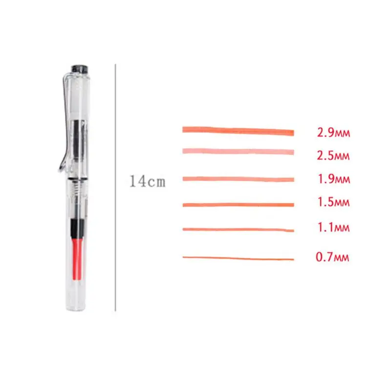 Duckbill Gothic Parallel ปากกาน้ำพุโปร่งใสปากกาสำหรับเขียนลายเซ็นงานแต่งงานวันเกิด Decor Dropship