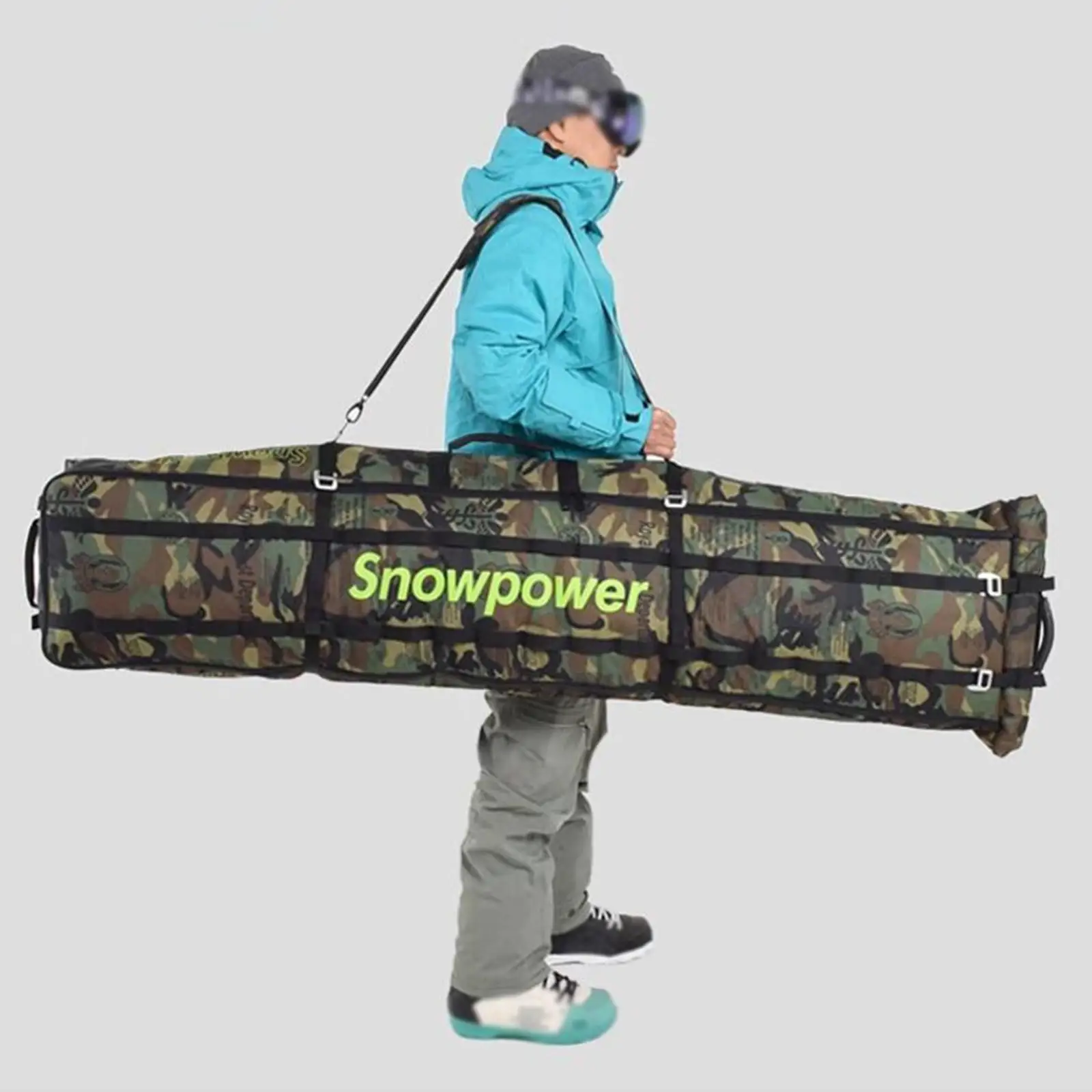 Snowboard Bag for Air Travel Portable Waterproof Large Capacity Ski Bag for Snowboarding Outdoor Activities Winter Sports Skiing