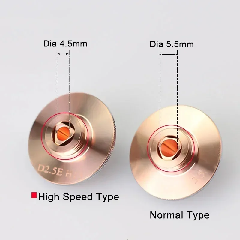 High Speed HANS Raytools Laser Nozzles D28/M11 D32/M14 1.2 1.4 1.5 2.0 Single Double Chrome-plated Fiber Cutting Machine Parts