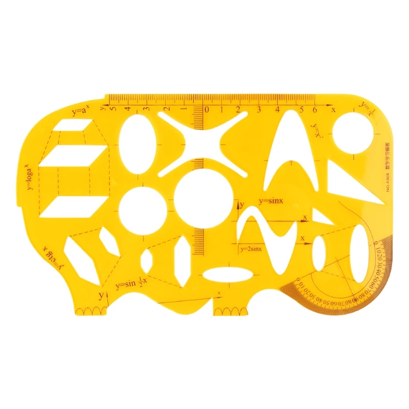 K Resin Circles Squares for Triangle Geometric Template Ruler Stencil Measuring