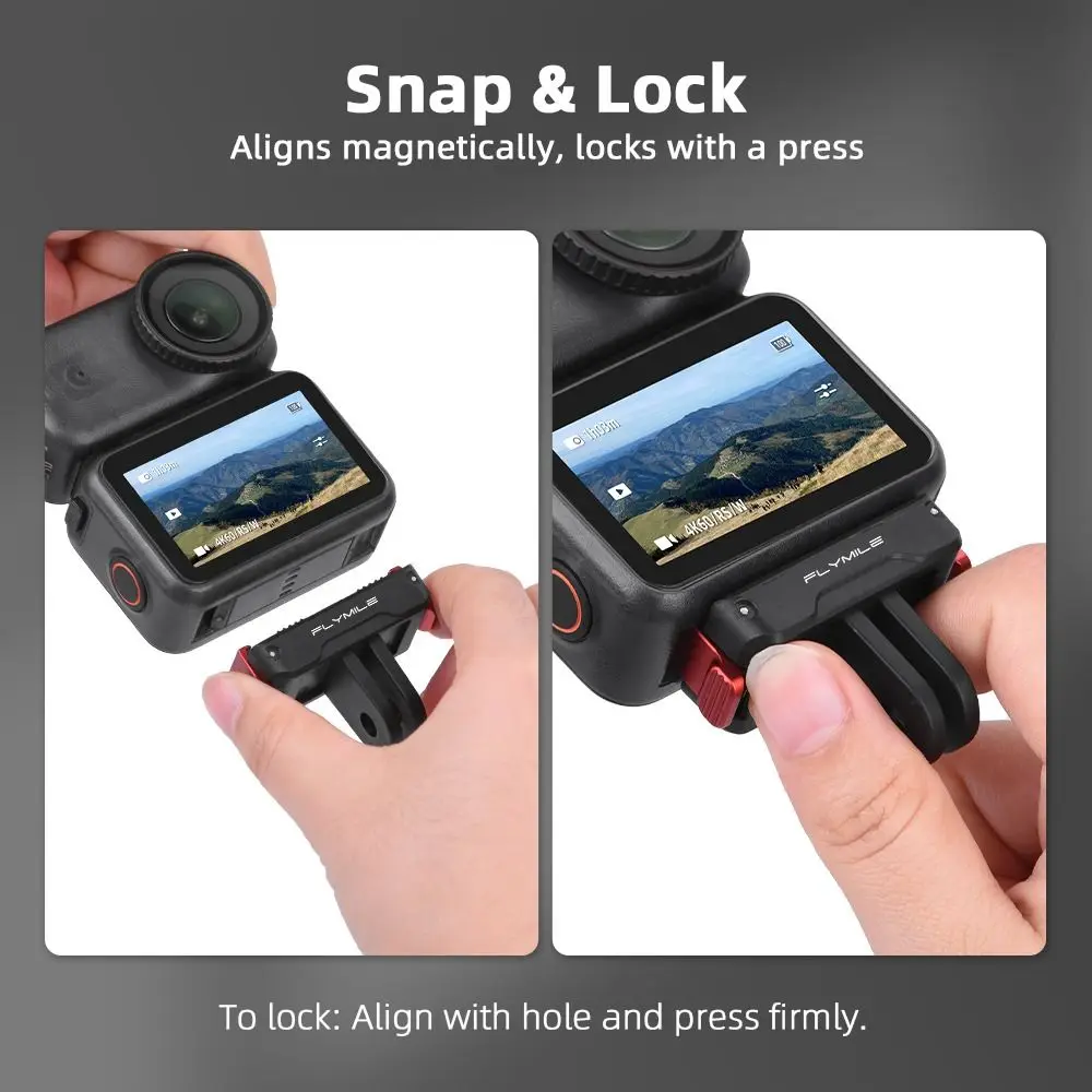 Quick Release Magnetic Mount Adapter 1/4 Screw Durable Mount Bracket ABS Lightweight Base Adapter for DJI Osmo Nano