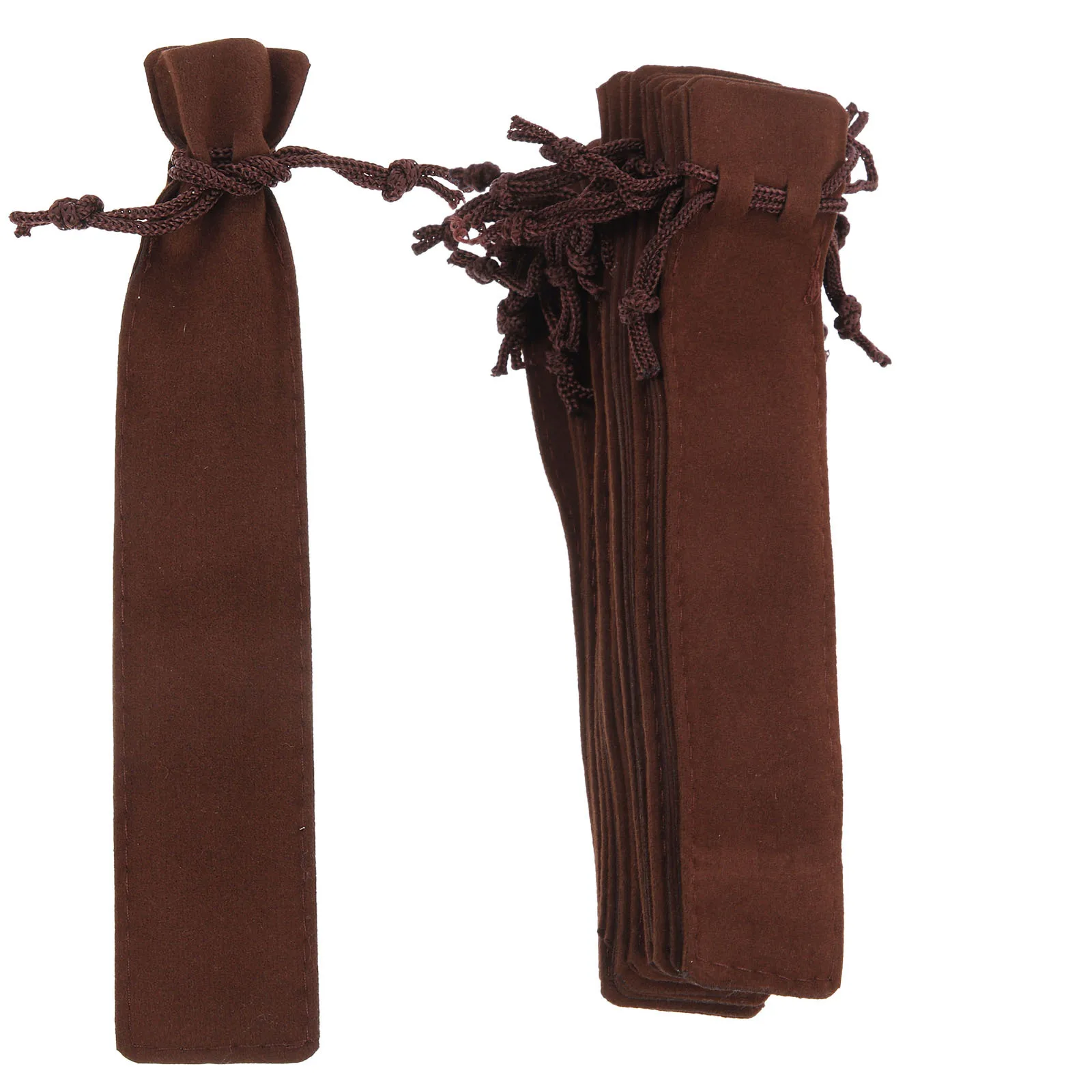 

15 Pcs Black Soft Bags for Storing Single Pen Cases Fountain Pouch Stationery Pencil