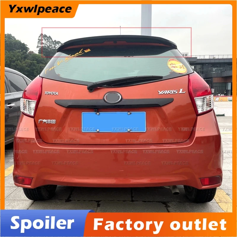 

For Toyota Yaris Hatchback 2014-2017 ABS Material Unpainted Color Rear Roof Spoiler Trunk Lip Wing Body Kit Accessories