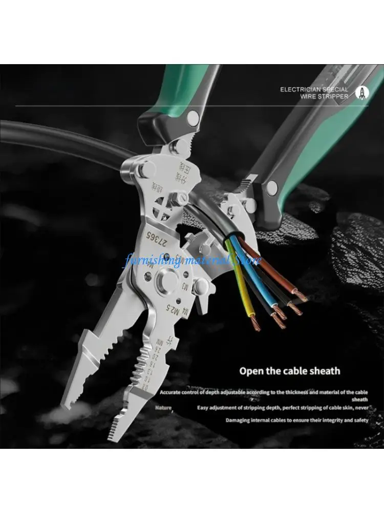Y5GD Electrician Tool Combines Wire Stripper Crimper Cutter And Voltages Tester Functions
