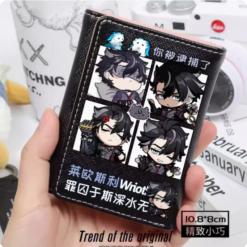 Anime Genshin Impact Wriothesley Fashion Wallet PU Purse Card Coin Hasp Money Bag Cosplay Gift B578