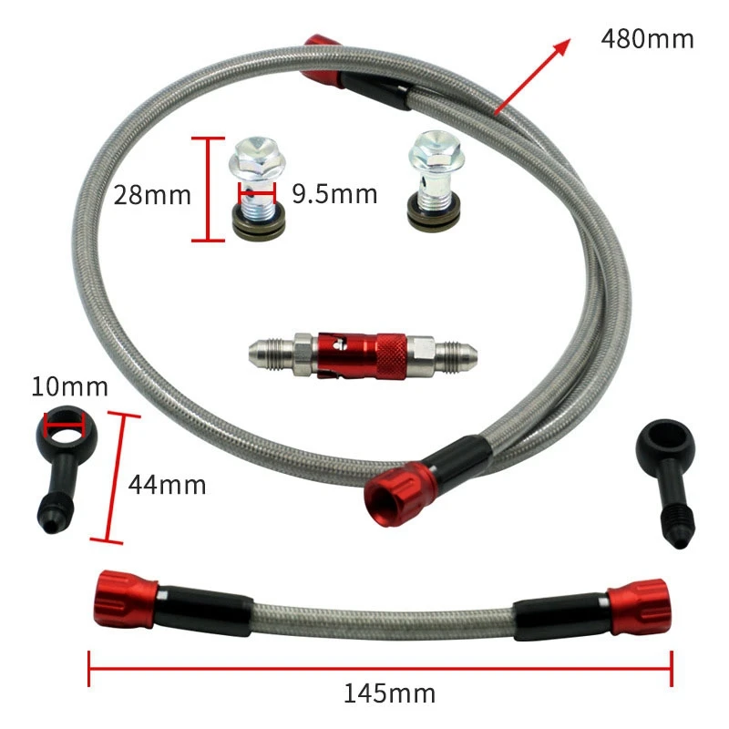 Tuyau de conduite de frein de moto An3, dégagement rapide, kit d'adaptateur de raccord allergique, rouge, scanner