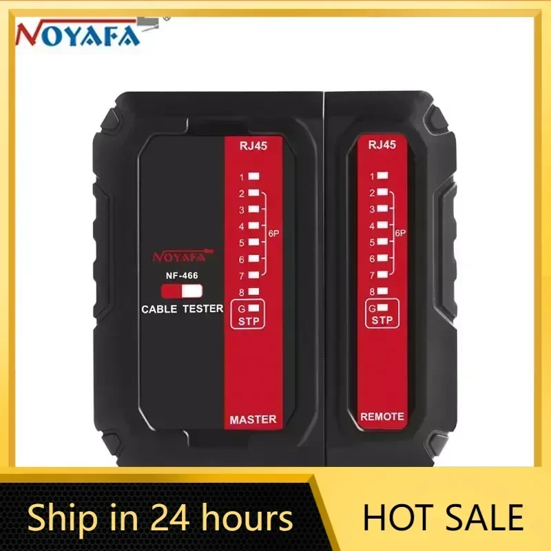 

NOYAFA NF-466 Network Cable Tester POE Wire Checker UTP STP RJ45 Cable Continuity Testing Tool Launcher Receiver