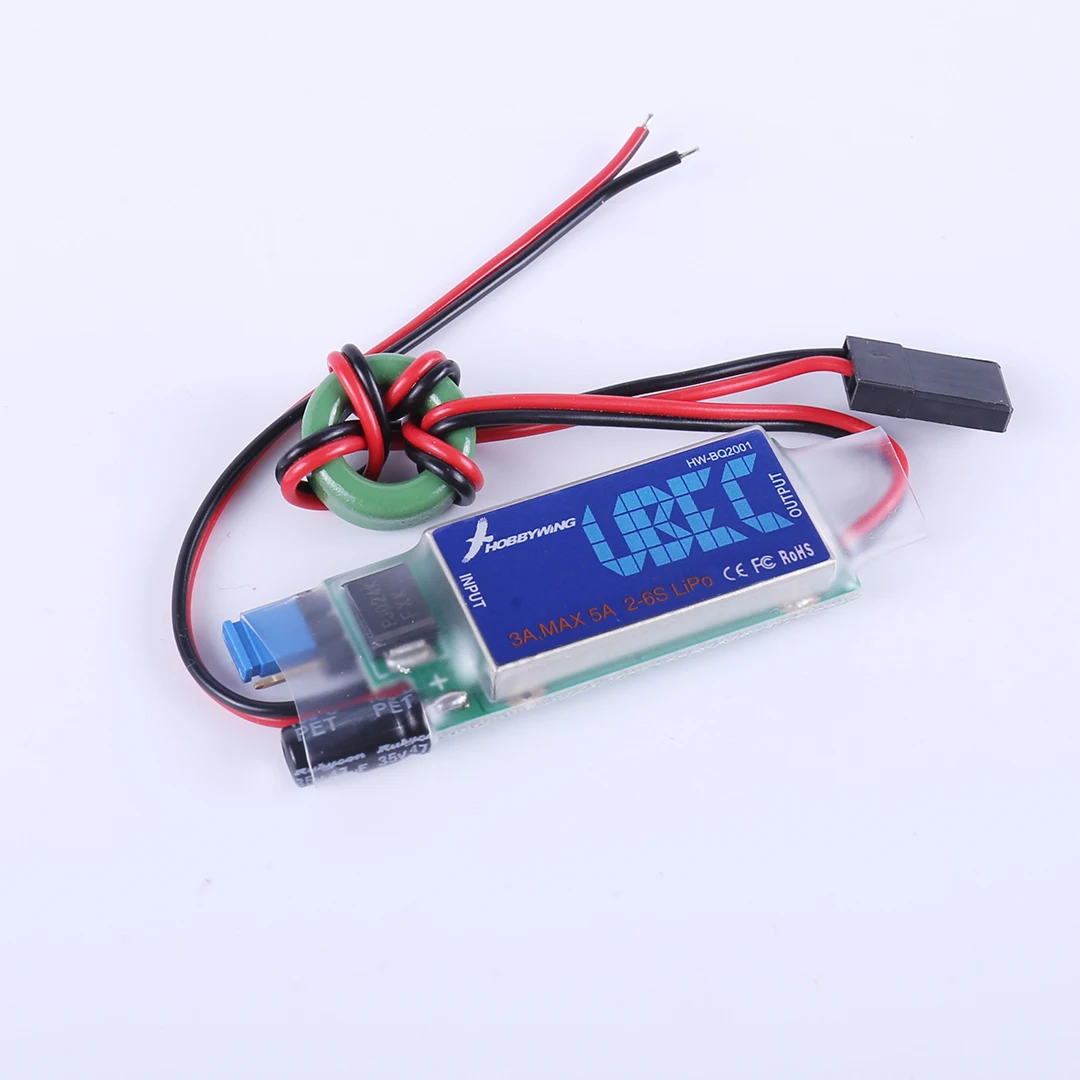 HOBBYWING Original 5V/6V UBEC para coches RC 3A Max 5A bajo ruido RF blindaje completo regulador de conmutación antiinterferencias