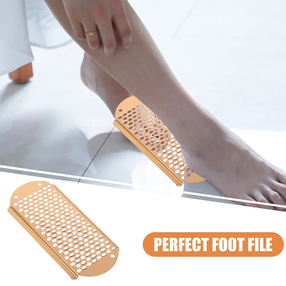 Heavy Duty Foot File Set 4pcs Stainless Steel Pedicure Scraper for Callus Dry Cracked Feet Exfoliation