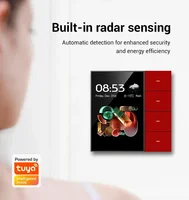 Tuya Zigbee 3.5 Inch Smart Wall Switch Touch Screen 4 Groups Switch 8-way Scene Radar Sensor Dimming Switch Curtain Smart Home 5
