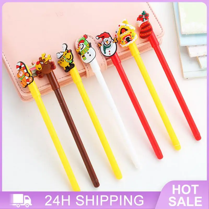 สติกเกอร์การ์ตูน Neutral ปากกาที่ไม่ซ้ํากันคริสต์มาสของขวัญสร้างสรรค์ของขวัญสนุกสําหรับเด็กสติกเกอร์ชุดปากกา Viral คุณภาพสูง