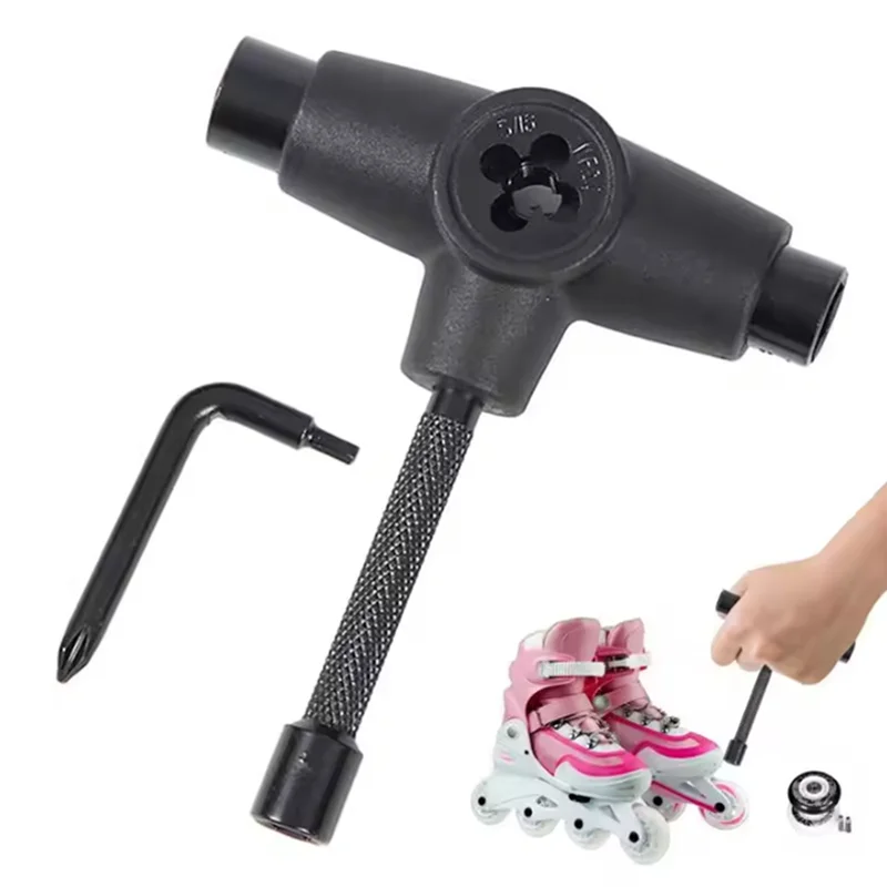 ABUS-Skateboard T Tool T Shape Repair Tool All Inone Wrench High Qulity Repair Tool Skateboard Tool Forskates Andquad Skates