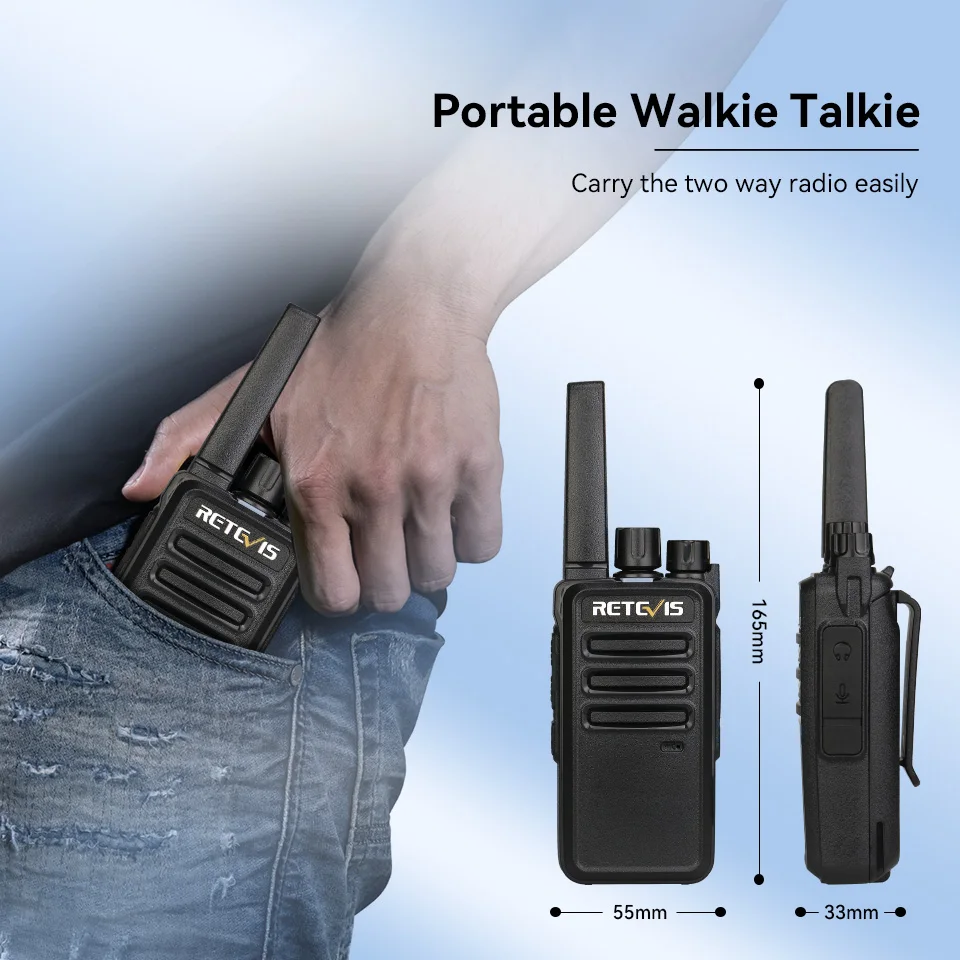 Retevis RT668 Walkie-Talkie, 10-teilig, Kommunikation, tragbares kabelloses Set, USB-Ladestation, Lizenz kostenlos für Restaurantsicherheit – Detail 7