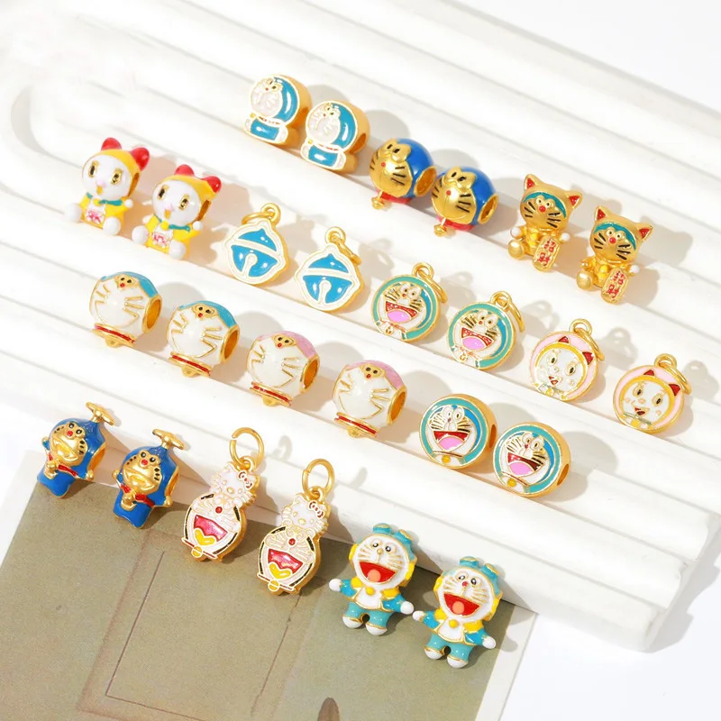 

New Fashion Charm Original Doraemon Charm Beads Suitable for Original Women's Bracelets Jewelry Accessories Gifts