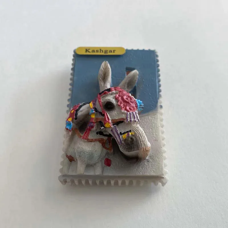 1pc, Kashgar Little Donkey 3D stereoscopic refrigerator Magnet Tourist souvenirs Home decoration items handi