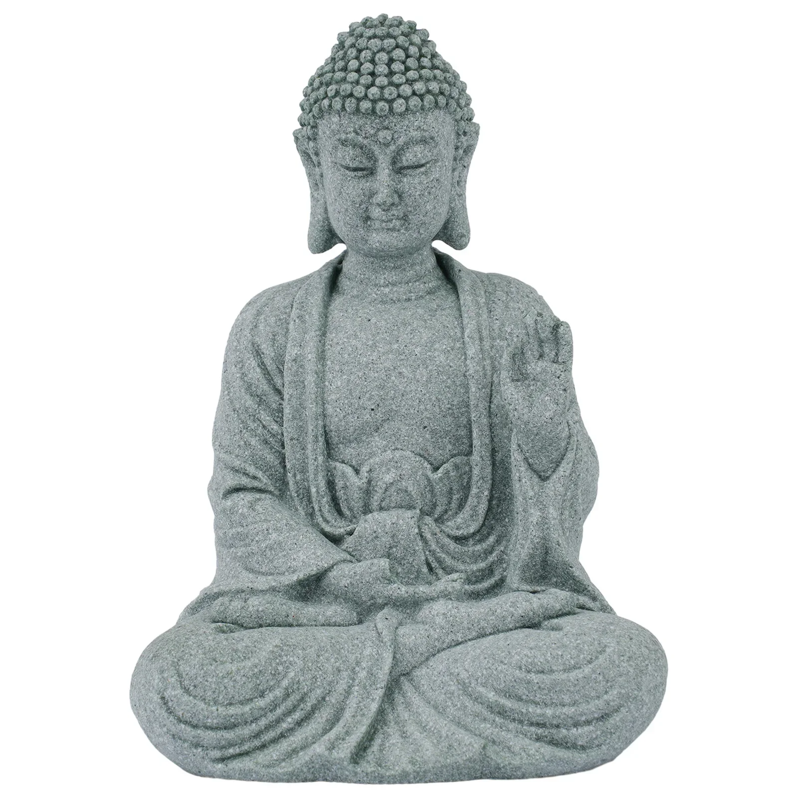 Ornement de jardin en résine de bouddha assis, statue en grès, décor étanche, intérieur et extérieur, 4x8x12cm