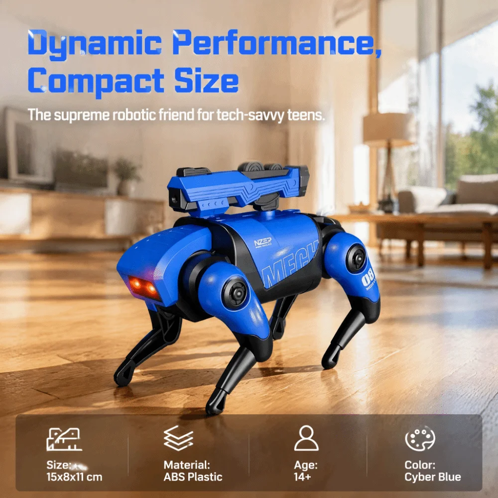 Sound Effects Electric Robot Dog Intelligent Walking with Light Mechanical Dog Rotating Light Music Electronic Dog Educational