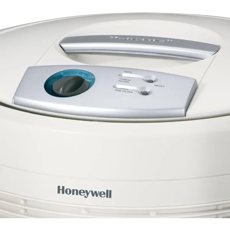 Honeywell True HEPA Air Purifier, Airborne Allergen Reducer for Large Rooms (390 sq ft), White -Wildfire/Smoke,Pollen,Pet Dander