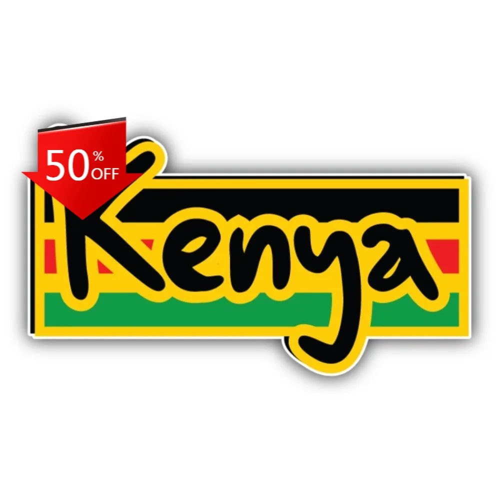 

Kenya Flag Slogan Aesthetic Car Laptop Window Bumper Waterproof Vinyl Decal Sticker Funny Cool Funny Cute Cool Unique Cool