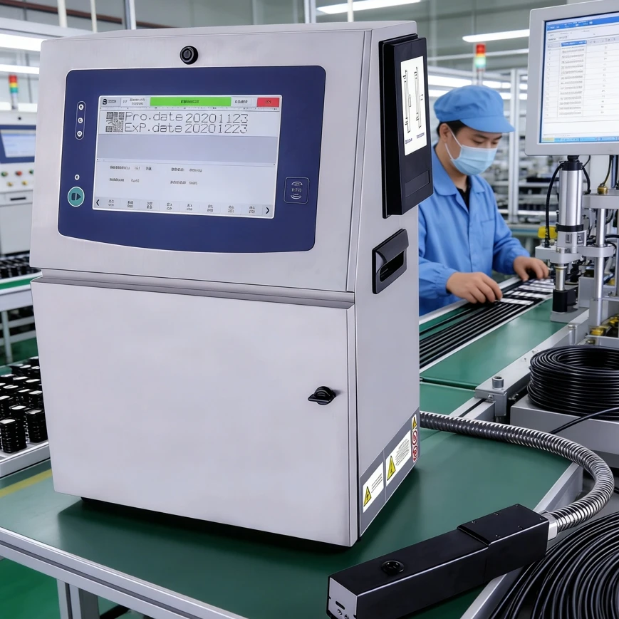 Custom DOCOD S1000 Series CIJ Small Character Inkjet Coding Printer Batch Coder Industrial Printer for Expiry Date Printing