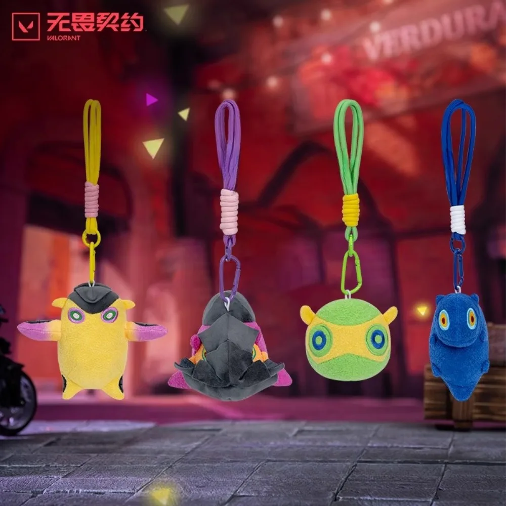 Valorant Plush Toys Gekko Wingman Mosh Pit Game Peripheral Cute Soft PP Cotton Stuffed Doll Hook Keychains Pendant Gifts Toys