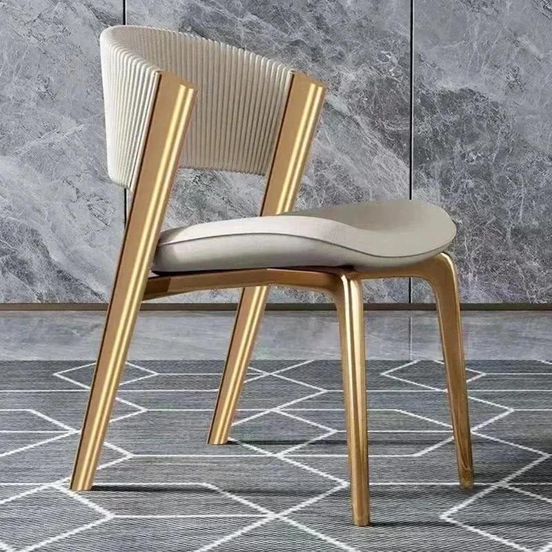 Luxury Designer Dining Chair Nordic Ergonomics Wedding Leather Dining Accent Chairs Modern Living Room Home Furniture