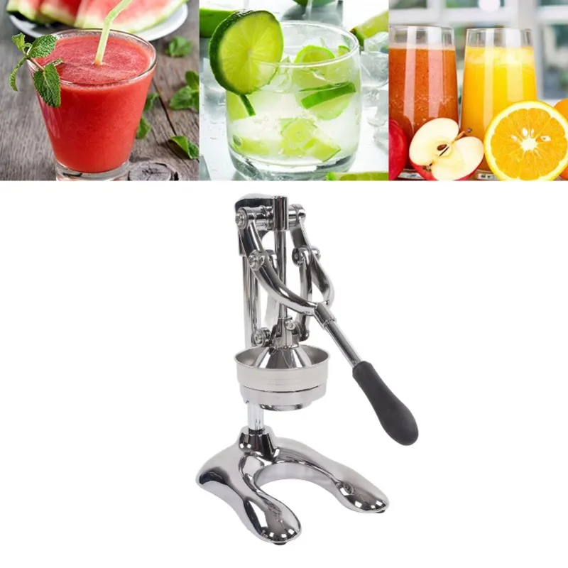Manual Fruit Squeezer Stainless Steel Press Juicer Separate Design Hand Press Juicer with U-Shaped Base
