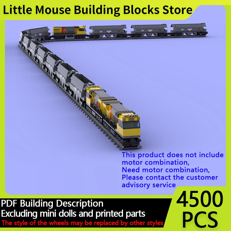 

Модель городской автомобиль MOC, строительные кирпичи, железная дорога, угольный транспортный поезд, модульная технология, детские праздничные подарки, сборка игрушек, костюм