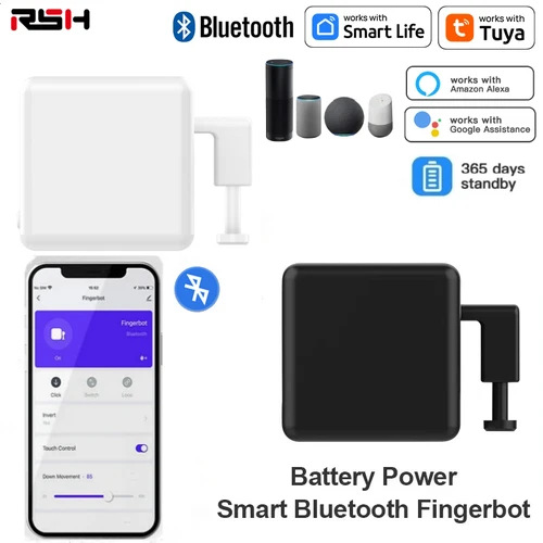 RSH Tuya interruptor inteligente Fingerbot Control de temporizador compatible con Bluetooth interruptor inteligente Fingert Robot temporizador voz asistente de Google Alexa