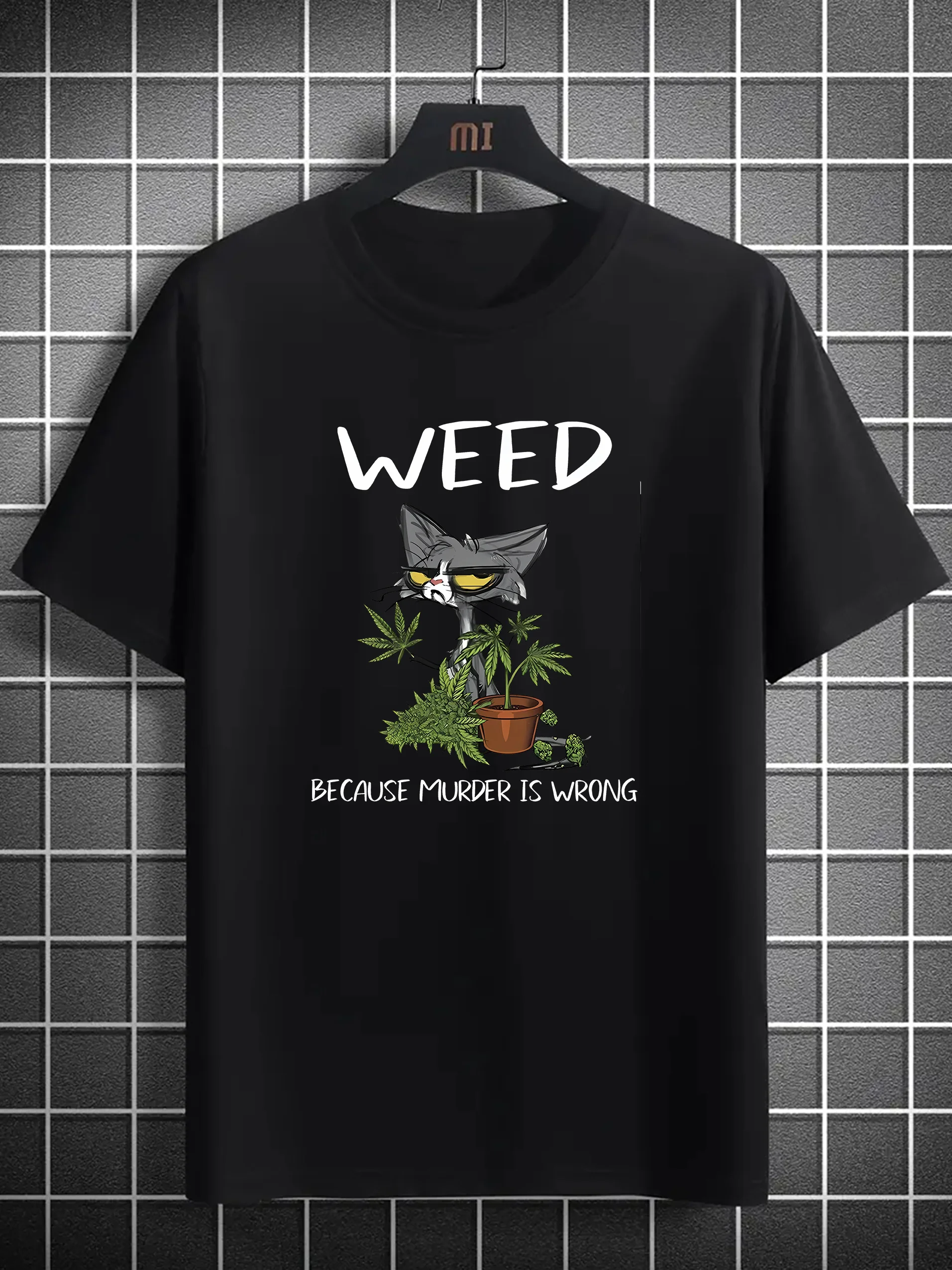 

[Graphic Summer Tee] Stylish Graphic T-shirt Men's Casual Crew Neck Short Sleeve Tee for Summer Sport and Casual Wear