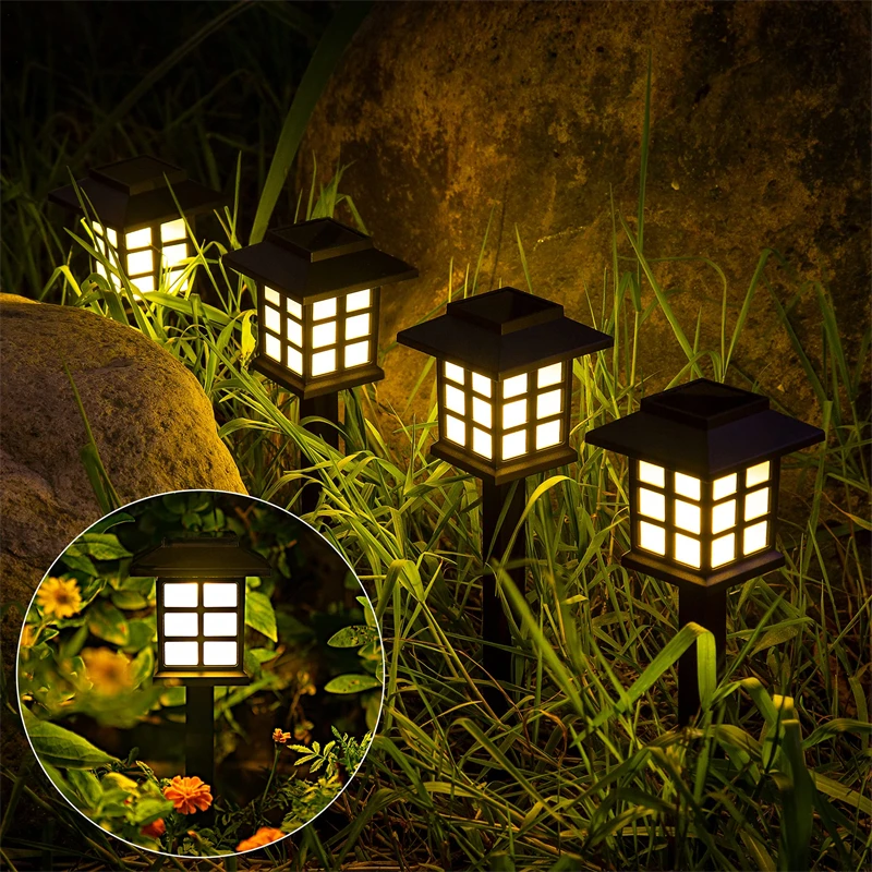 10PCS LED Solar Pathway Lights Outdoor Lawn Lamp Solar Lamp Decoration for Landscape/Patio/Garden/Yard/Driveway/Walkway Lighting