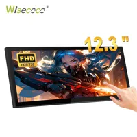 Wisecoco 12.3 Inch Stretched Bar IPS LCD Screen Portable Monitor Mini Touch Screen Display 1920x720 HDMI Type-C for PC Laptop