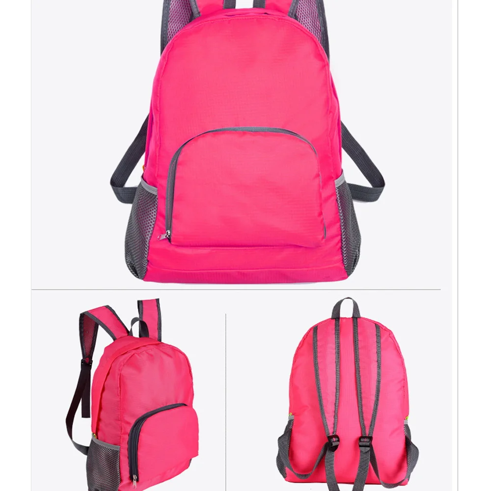 Mochila ligera plegable ultraligera para mujer, mochila plegable para exteriores, mochila de viaje, mochila deportiva con patrón de mariposa