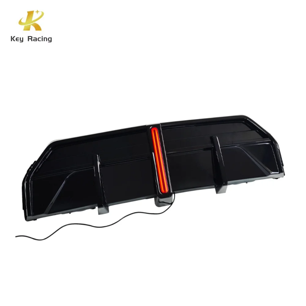 G42 M2 Rear Diffuser With LED Accessoire Voiture Gloss Black Rear Bumper Diffuser For BMW 2 Series 2 Doors G42 M2 2021-2025