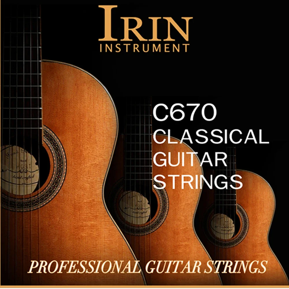 IRIN 6 Stück klassische Gitarrensaiten, Nylonfasersaiten für Gitarre, klassische Musikinstrumente, Gitarrenteile und Zubehör – Detail 10