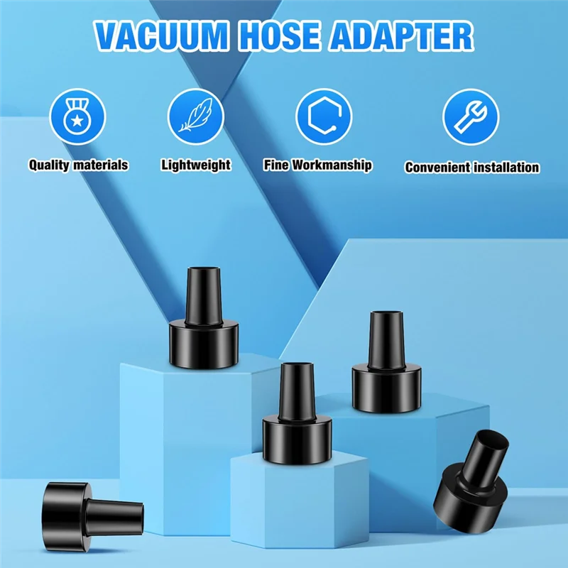 -A14E 5 قطع WS25011A 2-1/2 بوصة إلى 1-1/4 بوصة محولات خرطوم مكنسة كهربائية عالمية محول مكنسة كهربائية جافة ورطبة ، محول مكنسة كهربائية